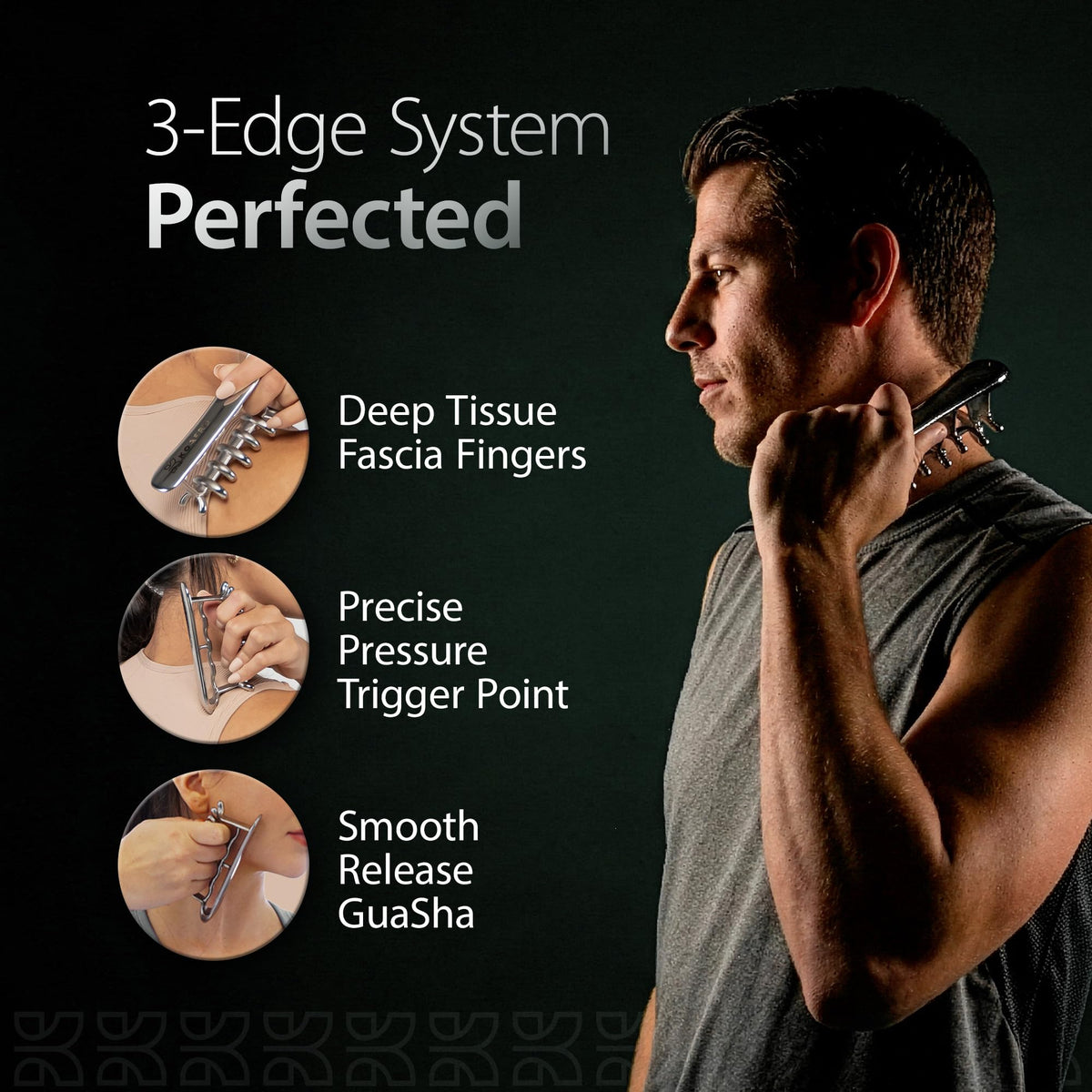 KOAPRO Facial Facia Blaster Tool close-up tips show precise massage points