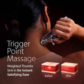 KOAPRO Facial Facia Blaster Tool on scalp for scalp vitality feel