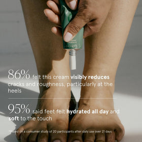 KOBA Bottom Up Foot Cream quickly absorbs to leave feet comfortable.