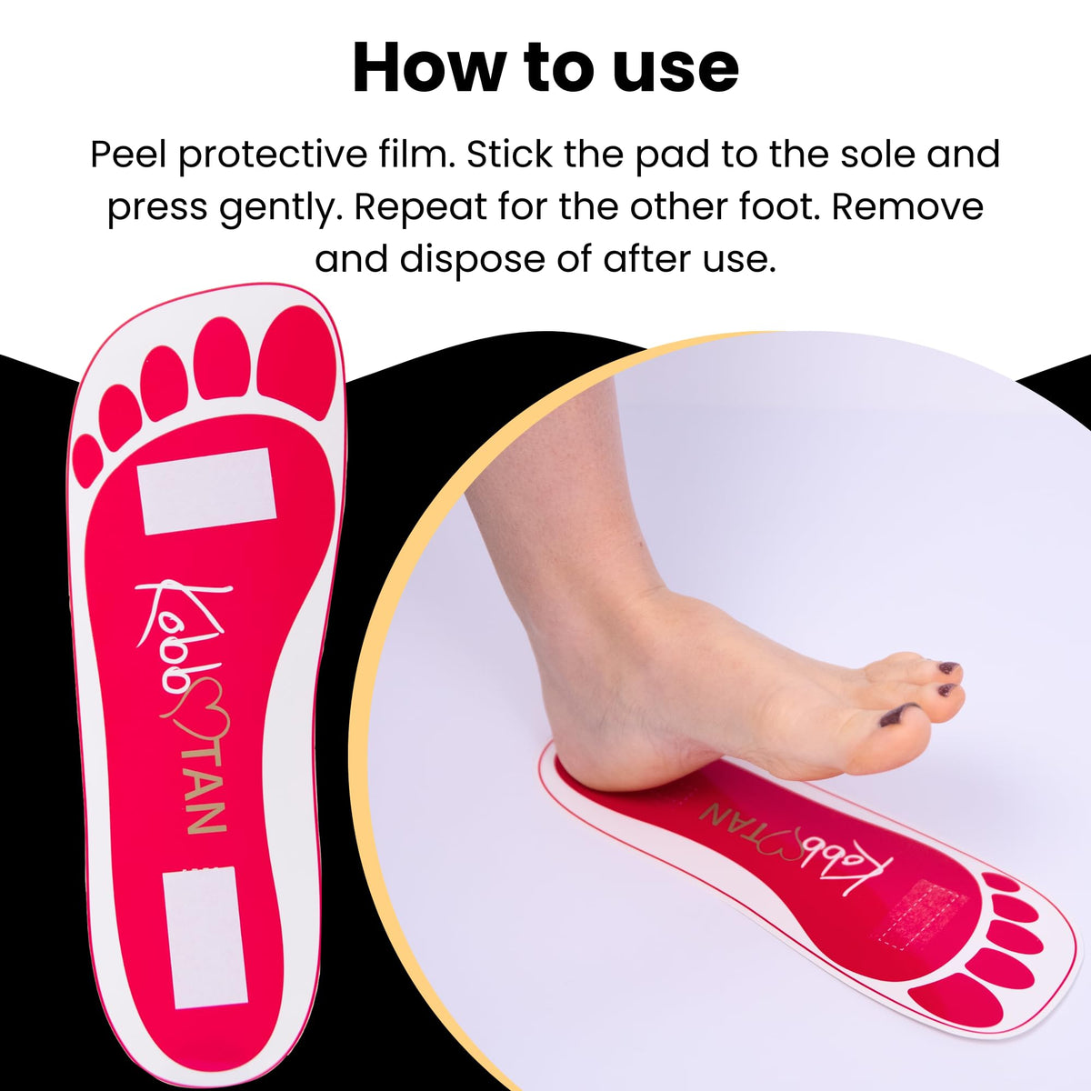 KOBBTAN bronzed feet look even and natural with secure protection