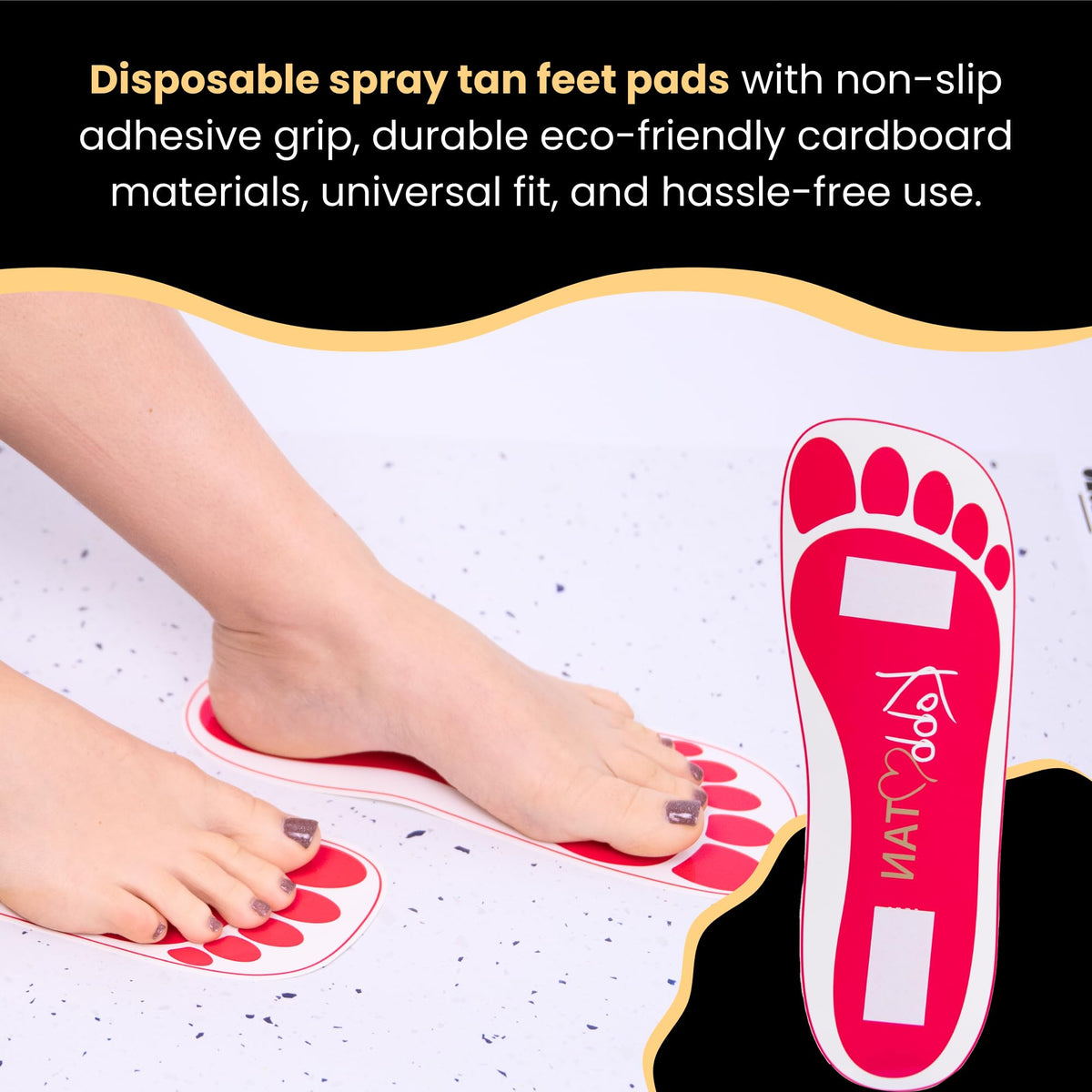 KOBBTAN feet pads adhesive backing makes quick, clean application possible