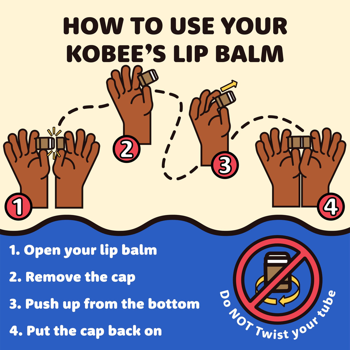 Kobeesco 3-pack on-the-go, convenient lip care solution.