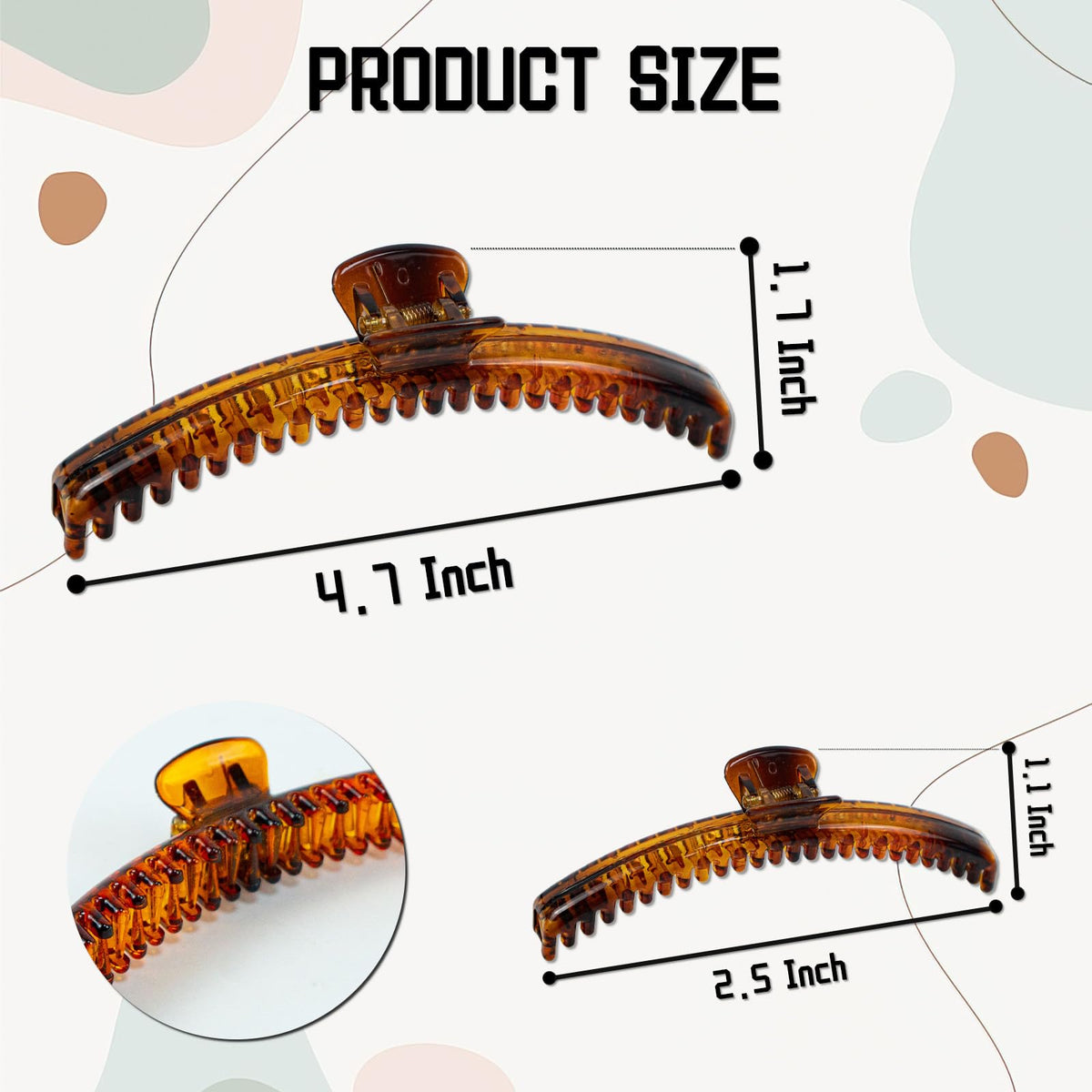 Koceci 2.5-inch clips ideal for fine hair and subtle updos.