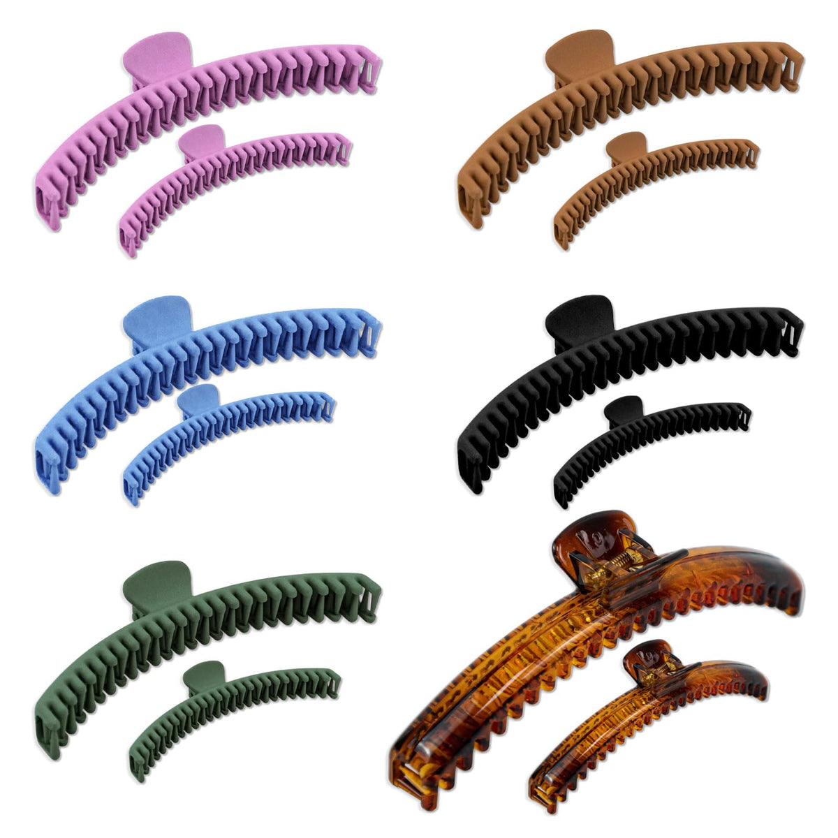 Koceci 4.7-inch hair claw clips in bold colors for secure daytime styles.