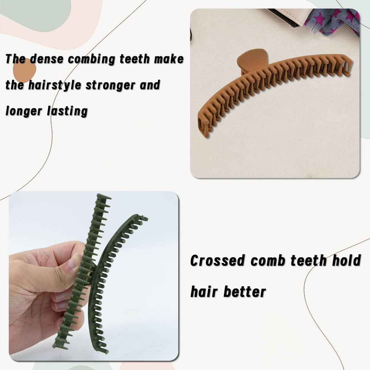 Koceci non-slip spring keeps hair secure during daily activities.