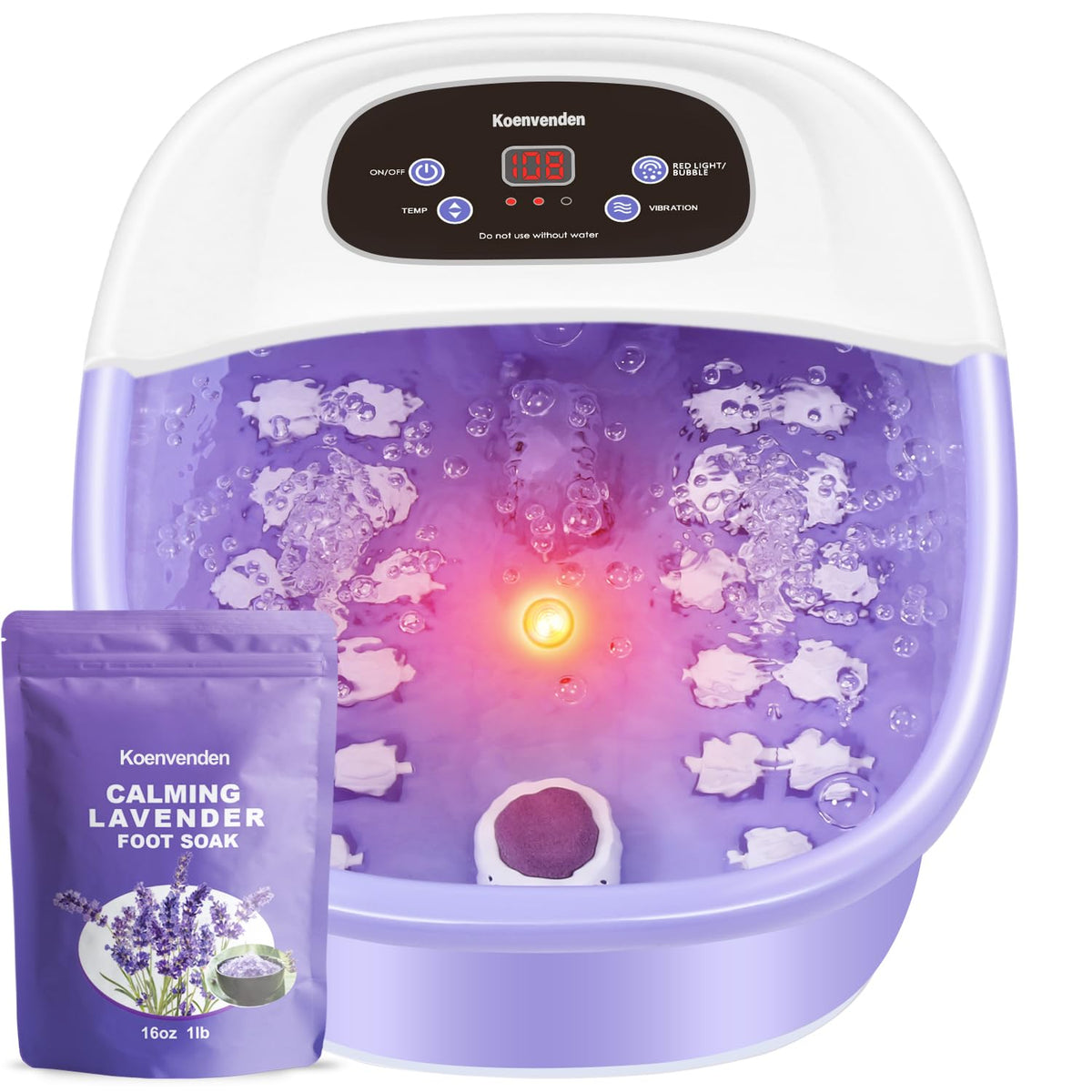 Koenvenden Foot Spa Massager with heat and bubbles enhances relaxation after a long day.