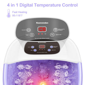 Koenvenden Foot Spa Massager with 22 rollers for focused foot kneading.