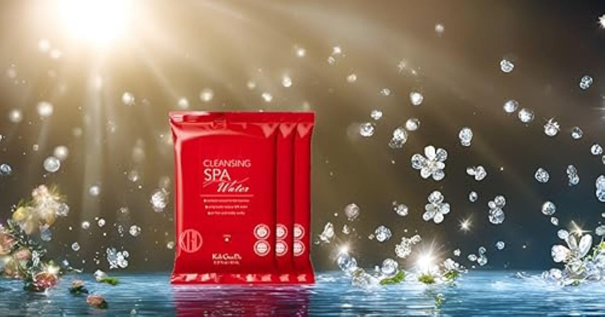Koh Gen Do Spa Cleansing Water Cloths pores focus close-up highlights cleansing action.