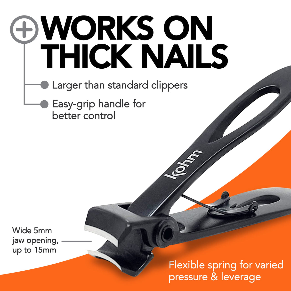 KOHM double-sided design enables versatile angles for nails