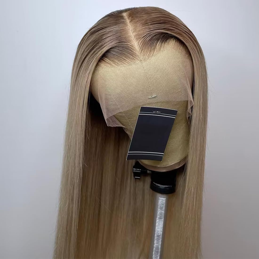 Koinu Ash Blonde Wig 26-inch straight long length for elegant flow.
