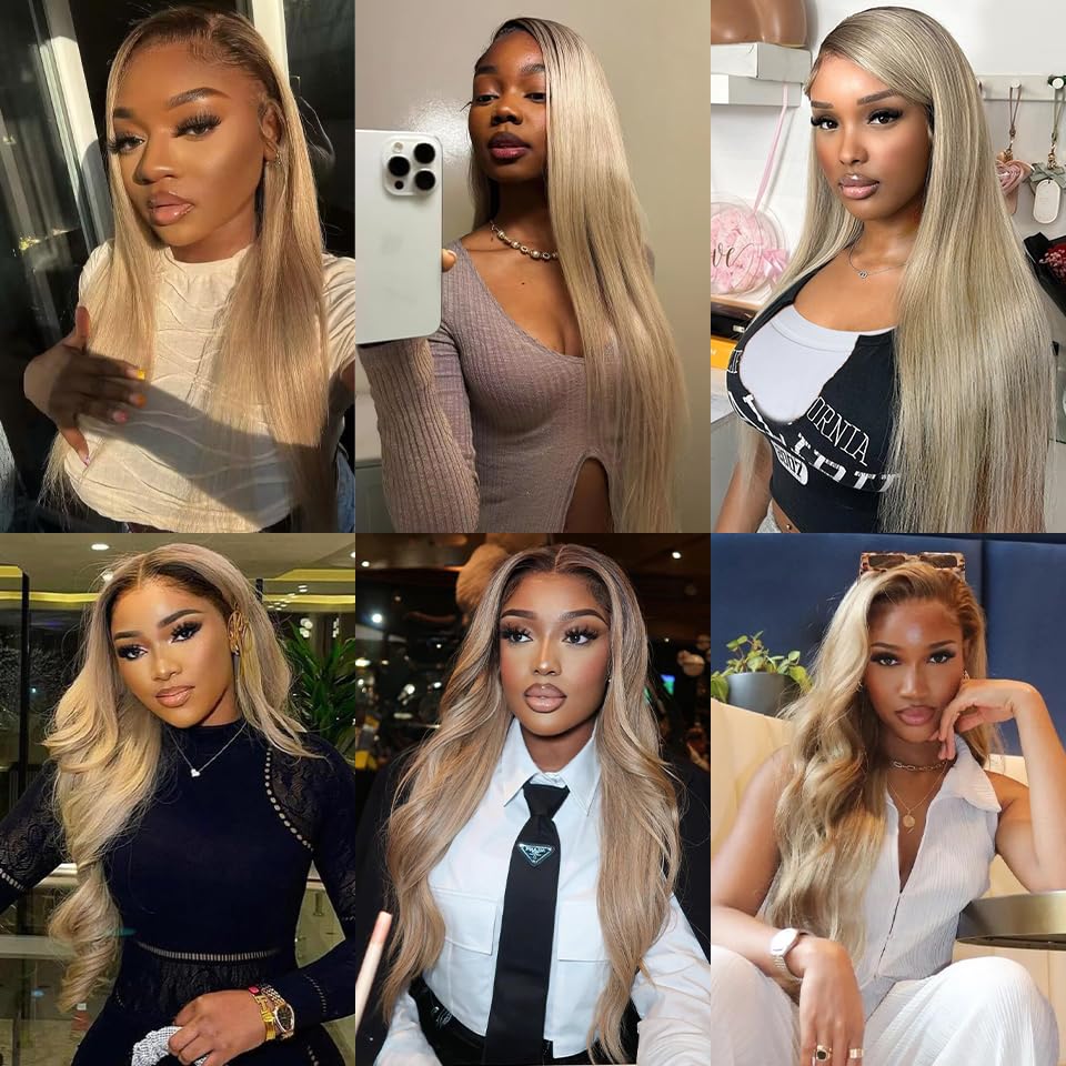 Koinu Ash Blonde Wig ombre-tone shade for modern color transition.