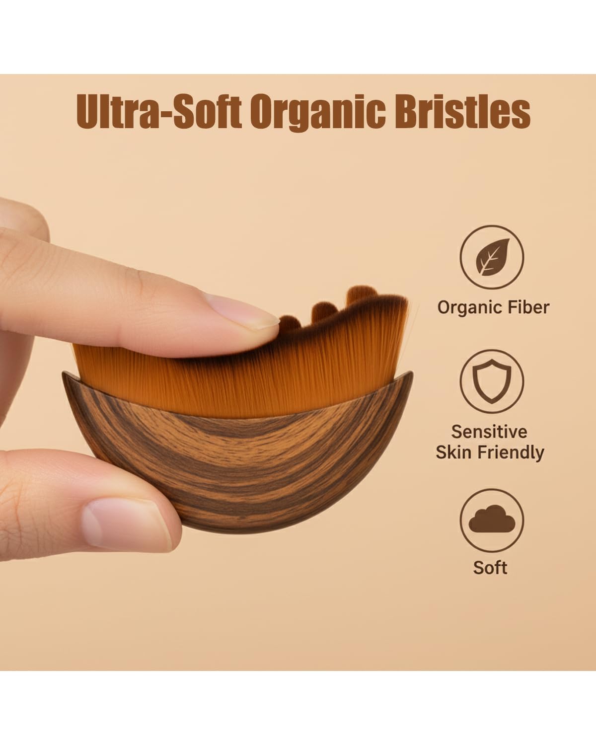 Kojeva Lymphatic Contour Face Brush Dry Massage tool for no-water routines.