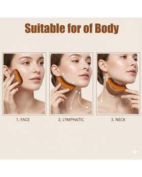 Kojeva Lymphatic Contour Face Brush Reduces puffiness during daily skincare rituals.