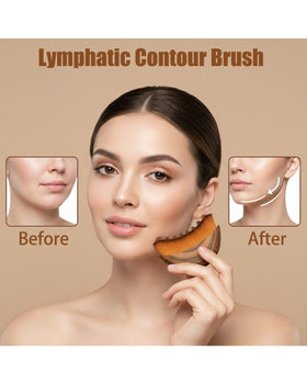 Kojeva Lymphatic Contour Face Brush Soft Bristles for sensitive skin massage comfort.
