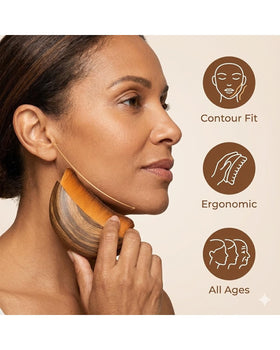 Kojeva Lymphatic Contour Face Brush Travel-Friendly design for on-the-go skincare.