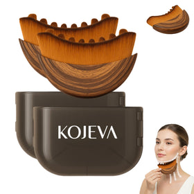 Kojeva Lymphatic Contour Face Brush Two-Pack for gentle facial drainage and refreshed look.
