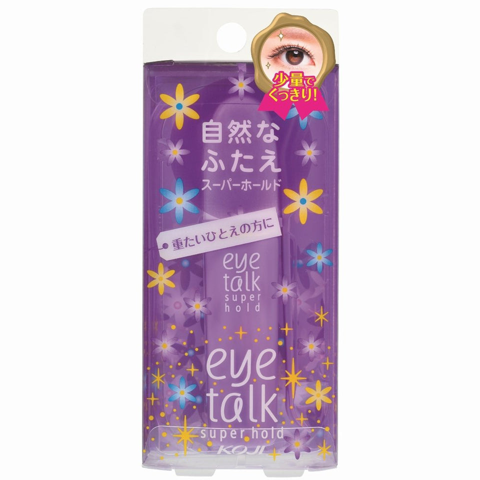 Koji Eye Talk Double Eyelid Maker application with clear liquid for a natural-looking lift.