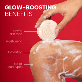 Koji White apricot shell exfoliant texture indicating gentle polishing.