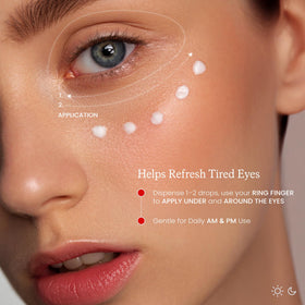 Koji White eye serum peptides texture check hints at smoother under-eye skin.