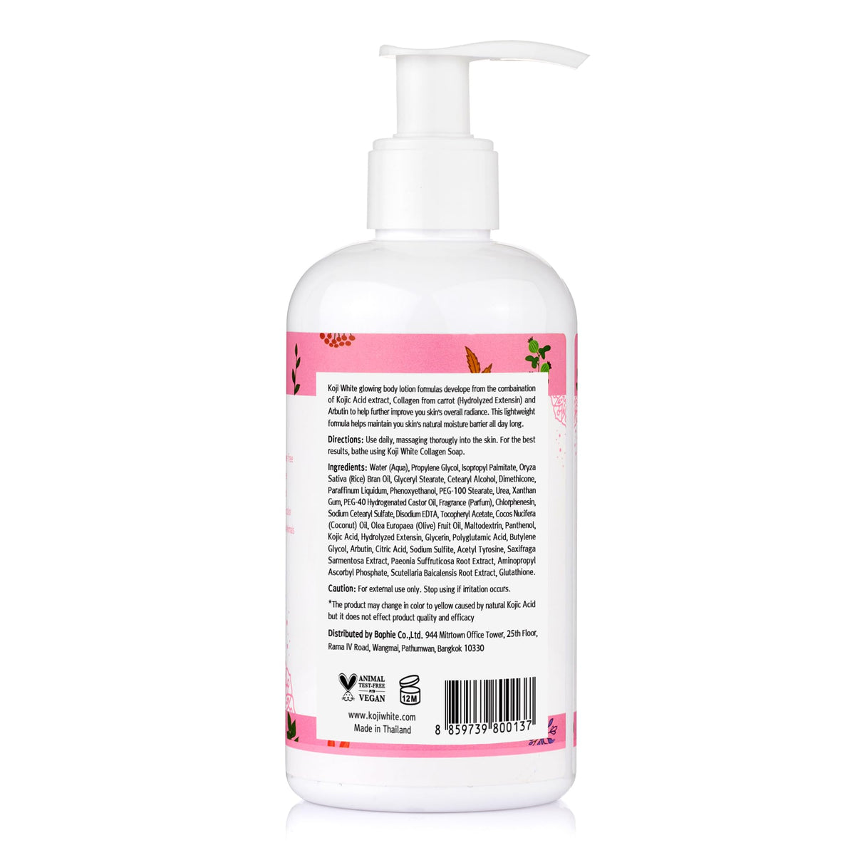 Koji White lotion pump in action for quick daily use
