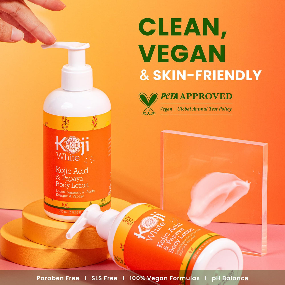 Koji White packaging with soft fragrance hints daily comfort.