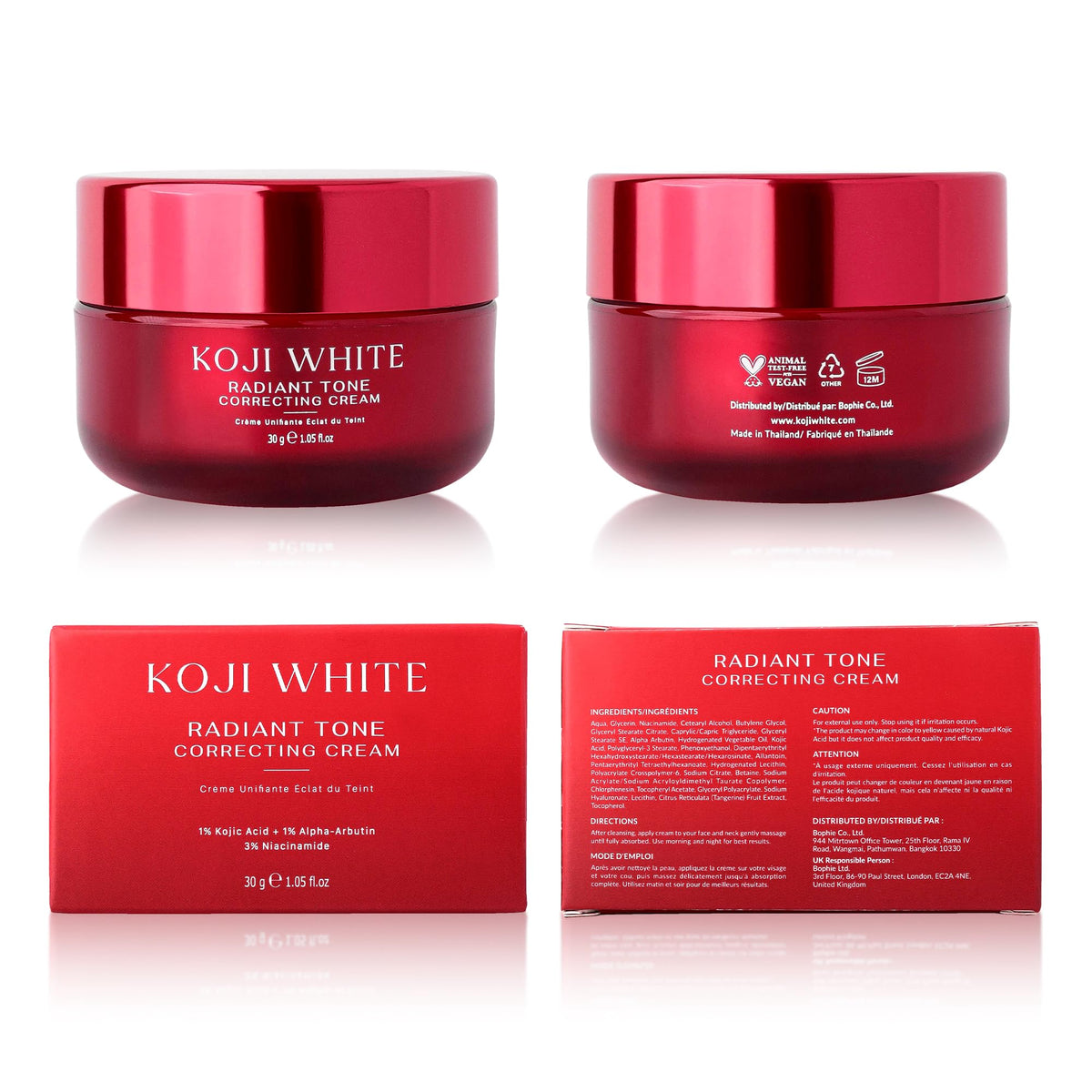 Koji White close-up of moisturized skin after application.