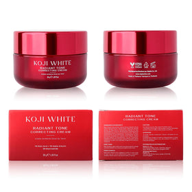 Koji White close-up of moisturized skin after application.