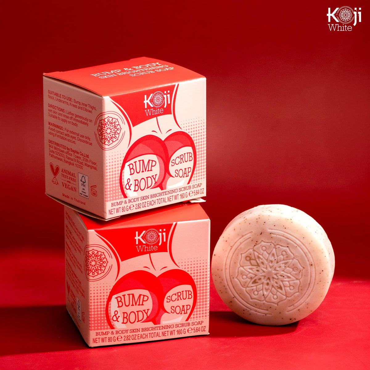 Koji White vegan SLS-free label communicates gentle, safe formulation.