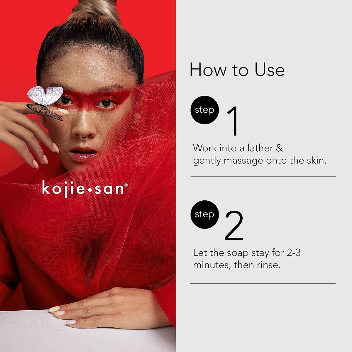 Finished Kojie San bar on skin with even tone and glow.