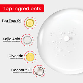 Kojie San Zero Pigment Light Technology close-up for targeted brightening.
