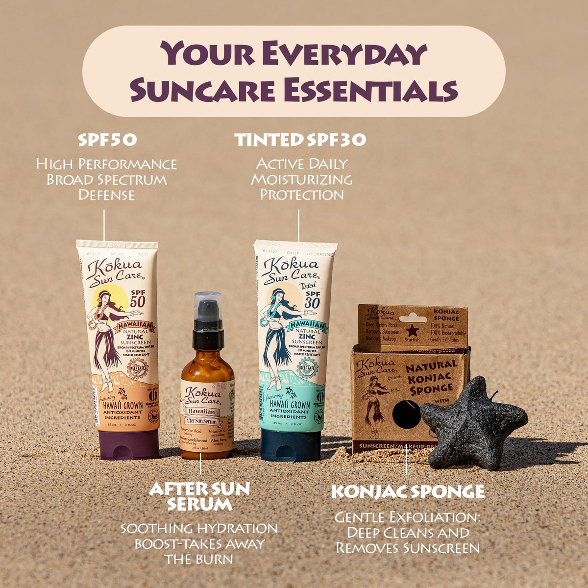 Kokua Sun Care water-resistant sunscreen ideal for swimming or surfing