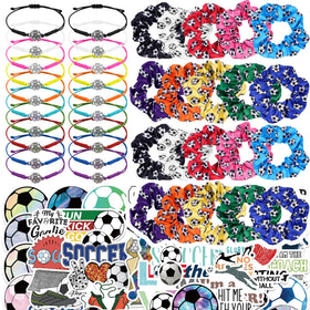 Kolewo4ever satin soccer scrunchies in vibrant colors for comfortable sports hairstyles.
