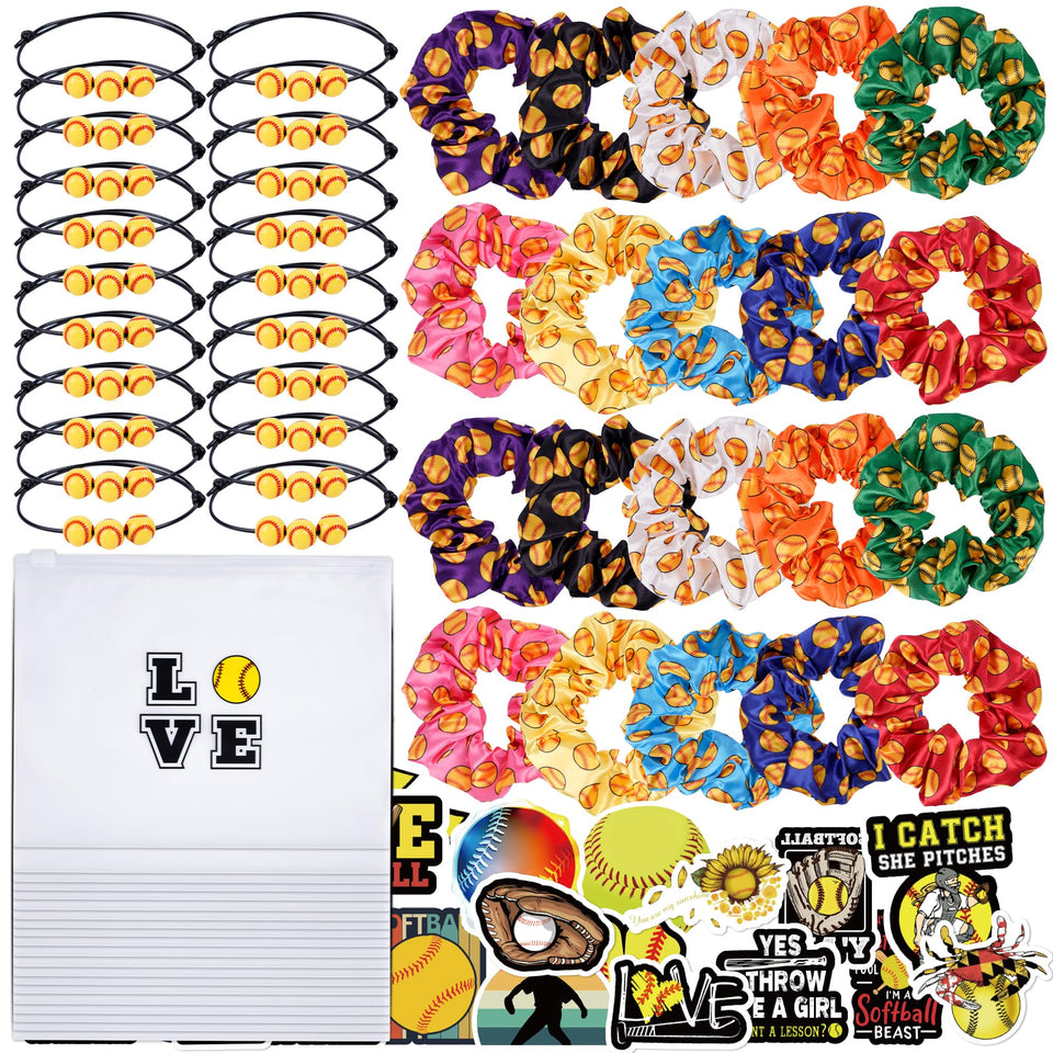 Kolewo4ever softball scrunchies in vibrant colors for versatile hairstyles and everyday wear