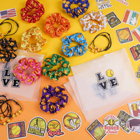 Kolewo4ever softball sticker sheet with slogans and scenes for party decor