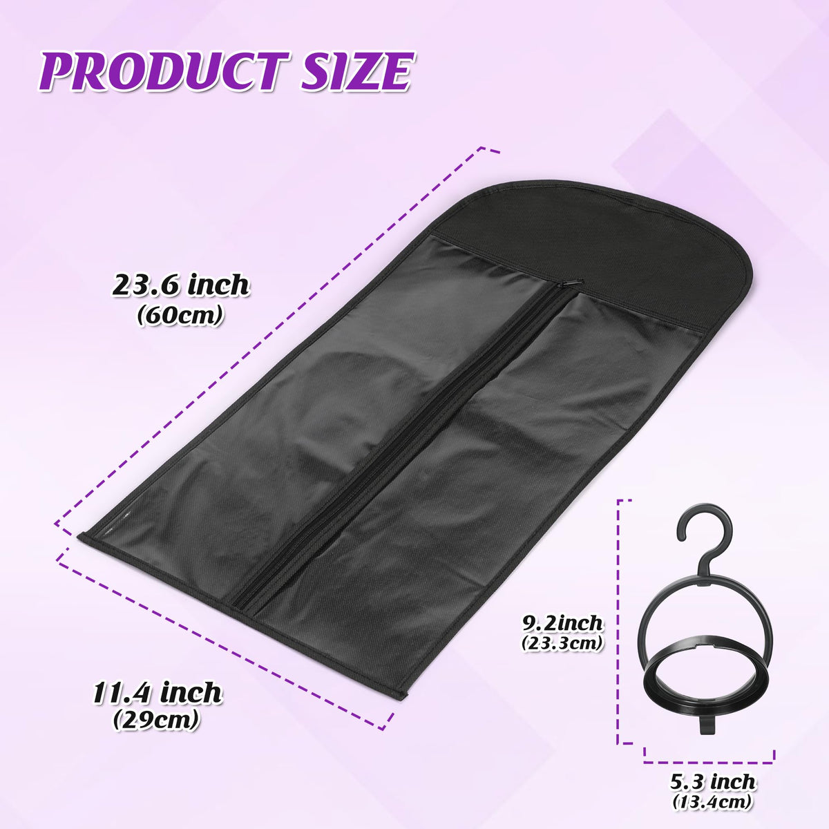 KOLLIEE wig bag uses dust-proof nonwoven fabric to shield wigs.