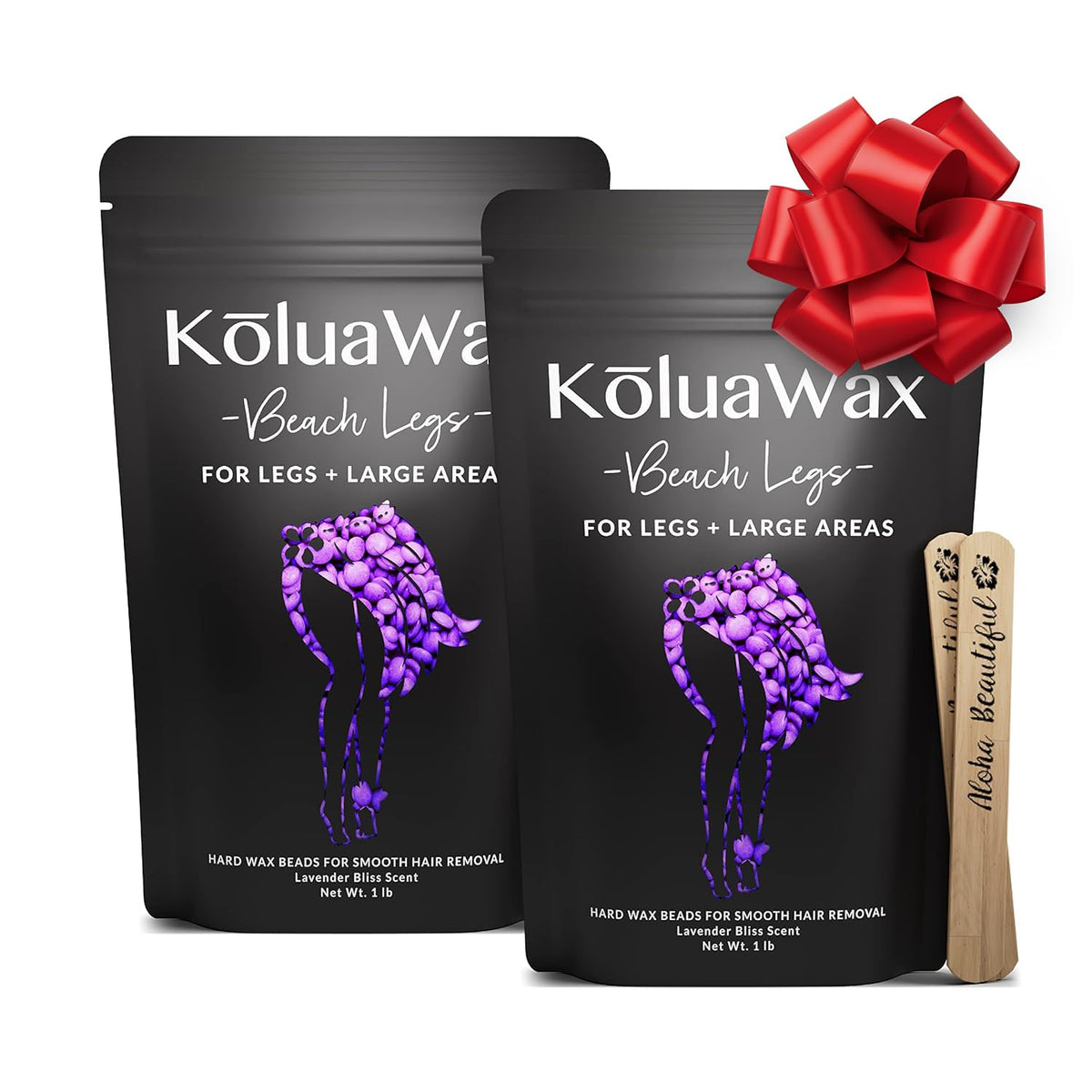 KoluaWax bare-faced hard wax beads for precise facial waxing at home.