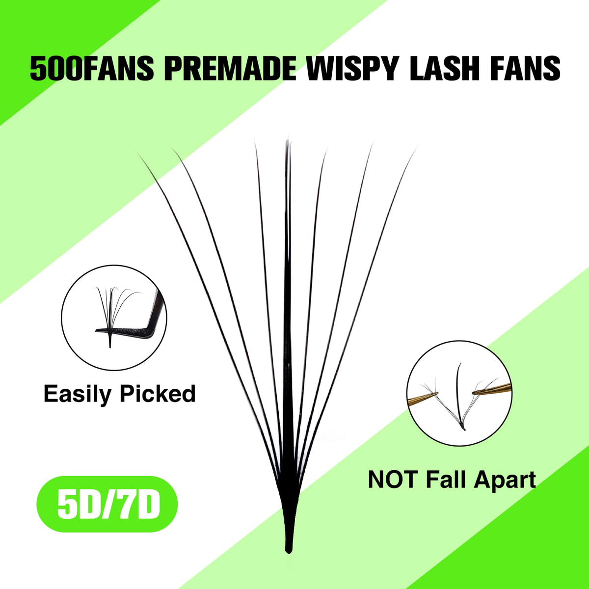 Kolybel 7D premade lash fans for lightweight, dramatic volume.
