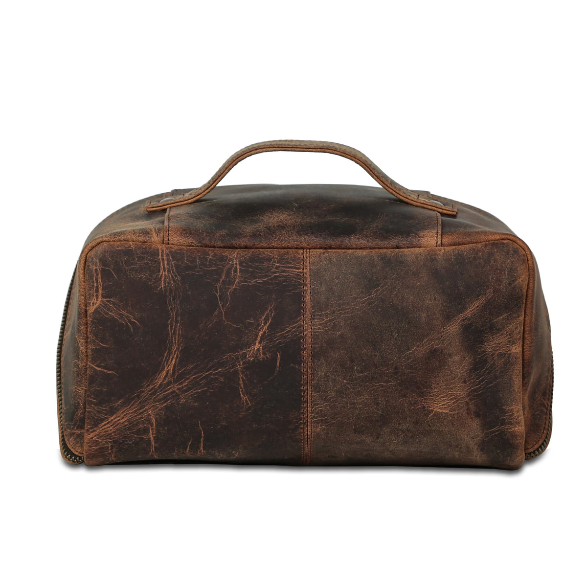  KomalC toiletry bag with elastic side pockets for skincare and small bottles, hassle-free.