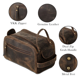 KomalC travel toiletry bag interior pockets keep items neatly arranged during trips.