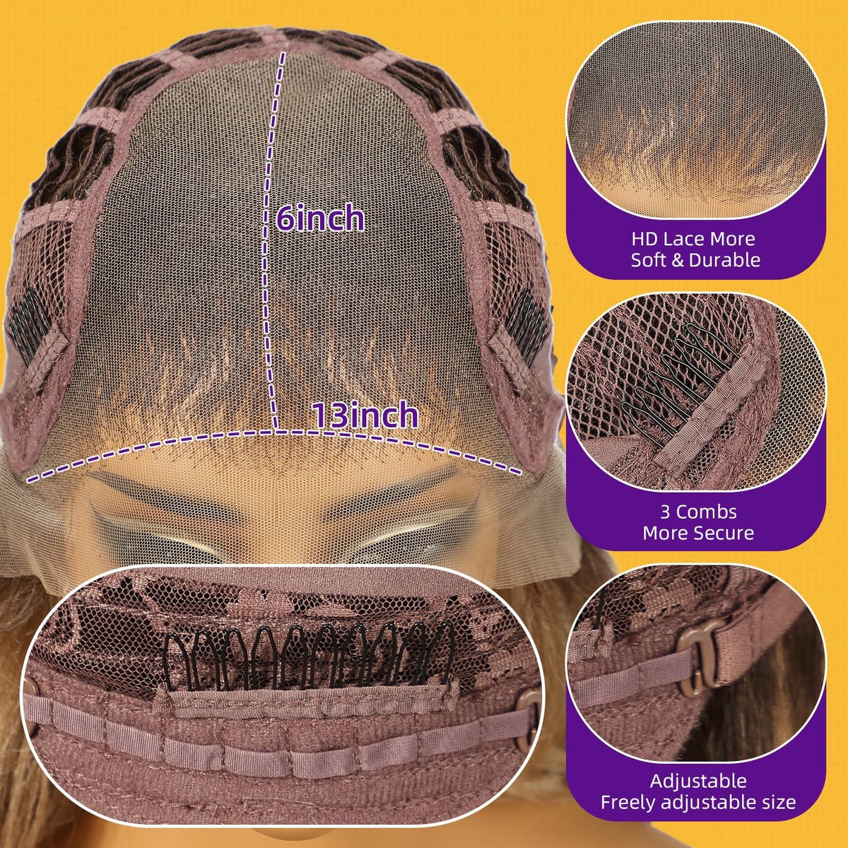 KOME 26-inch wig suited for daily wear, parties, and travel