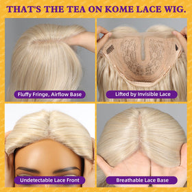 KOME realistic synthetic fibers feel soft and hair-like on contact
