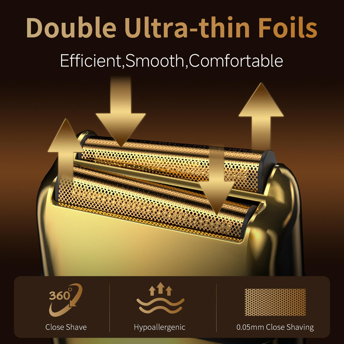 KOMINGDON LED display shows battery level for planning the next shave