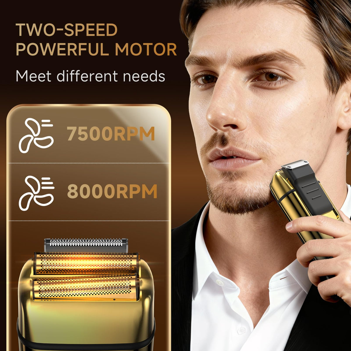 KOMINGDON pop-up trimmer side profile for precise sideburns and neckline detailing