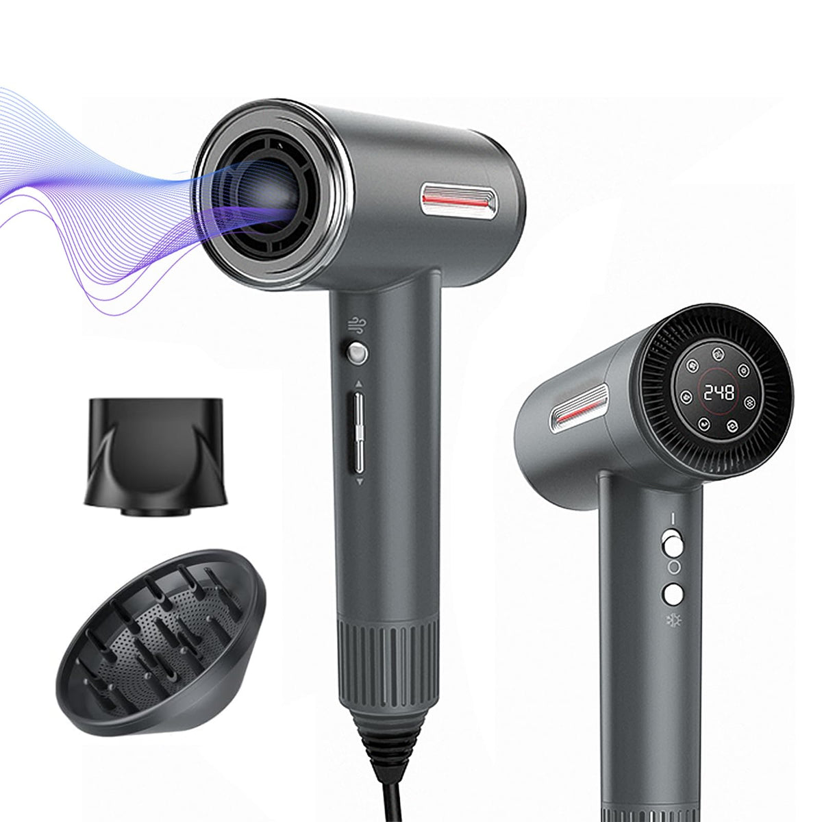 Kondaroma Hyper-Speed Hair Dryer front view for rapid drying and smooth results