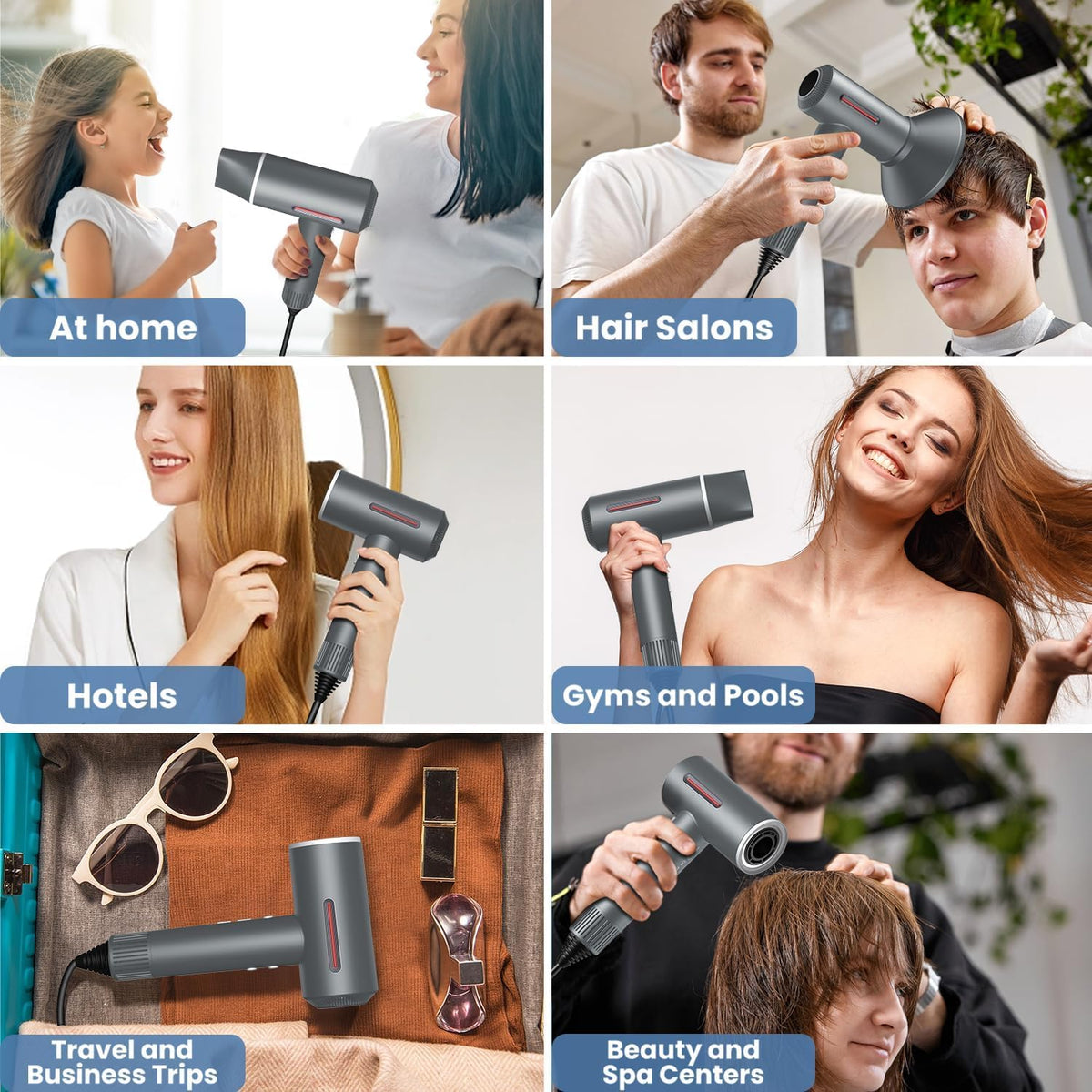 Kondaroma Hyper-Speed Hair Dryer dual voltage for worldwide styling on the go