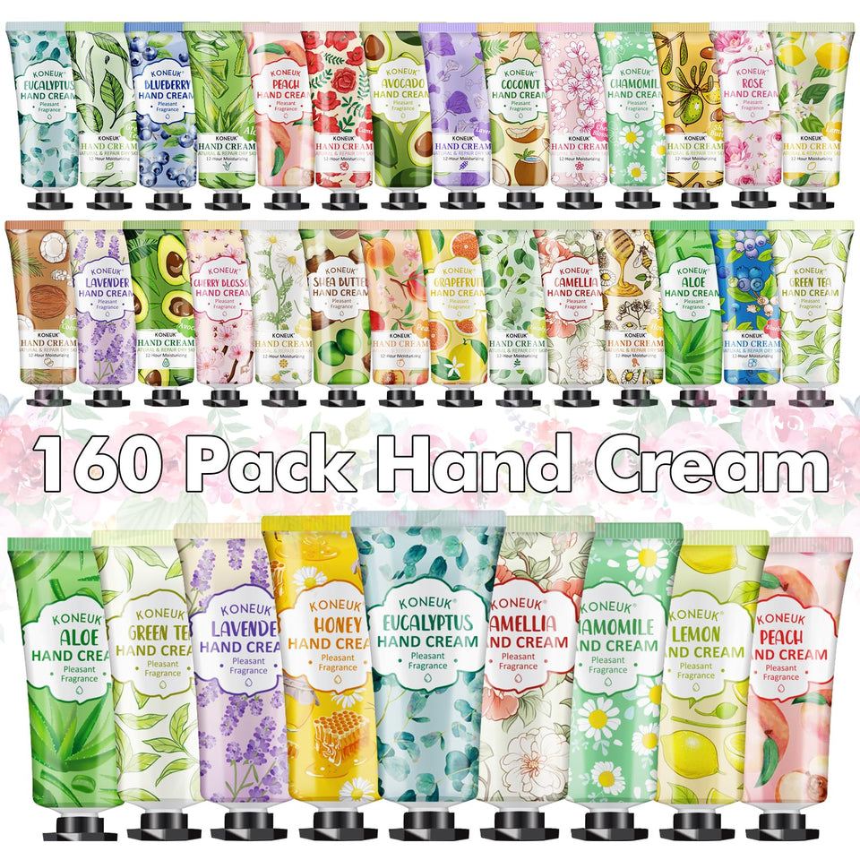 KONEUK 160-pack hand cream gifts set in sleek packaging for easy gifting