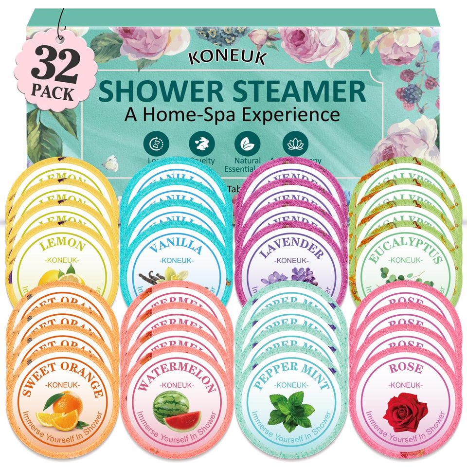 KONEUK shower steamers lemon fragrance for a refreshing spa-like moment