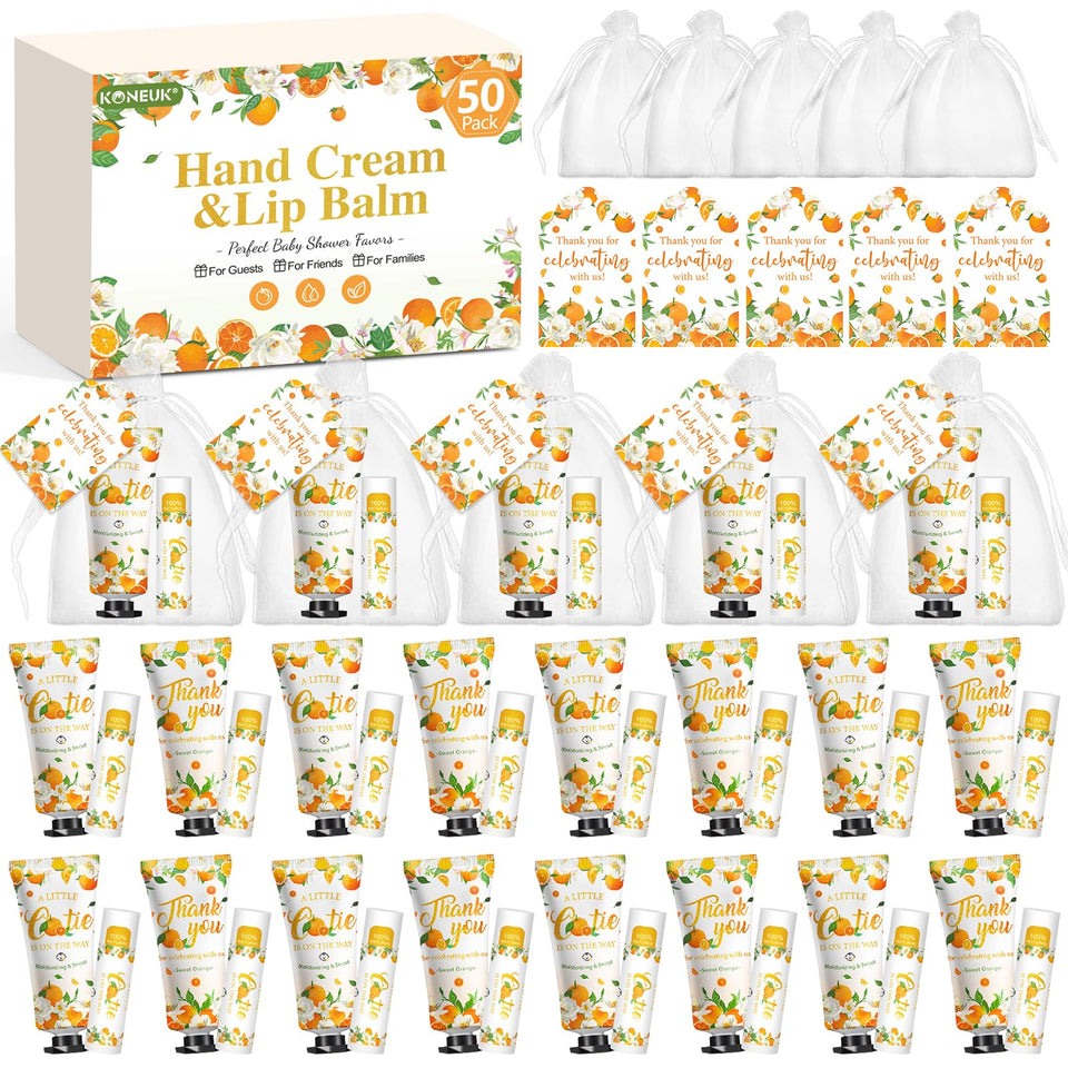 KONEUK hand cream collection with orange scent moisturizes dry hands