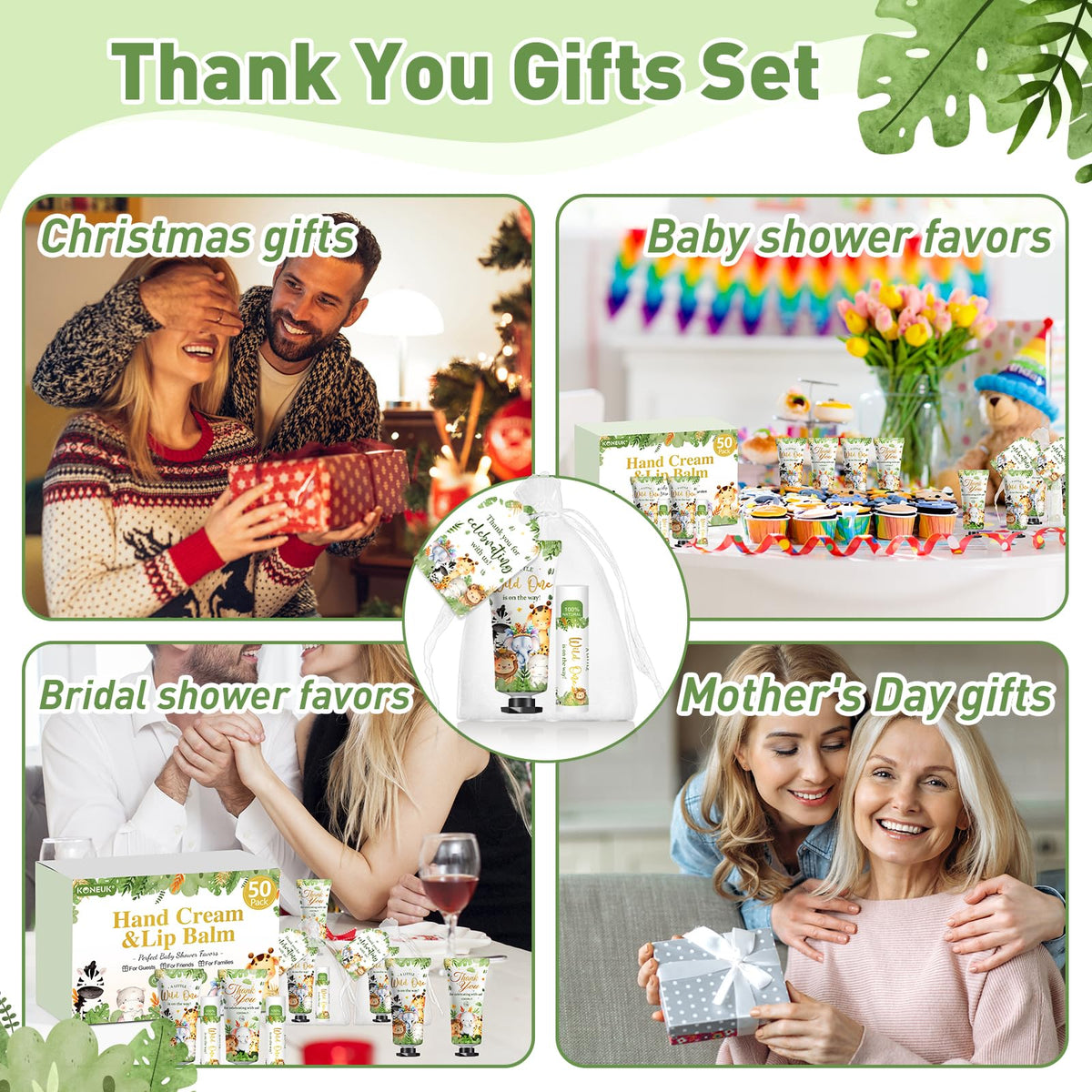 KONEUK baby shower favor pack with coconut-scented care items