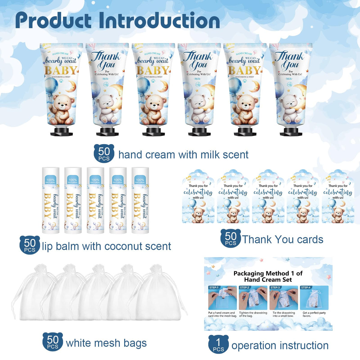 KONEUK bear hand cream milk-scent pack for guests and teachers